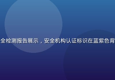 开云app安全检测报告展示，安全机构认证标识在蓝紫色背景下清晰呈现